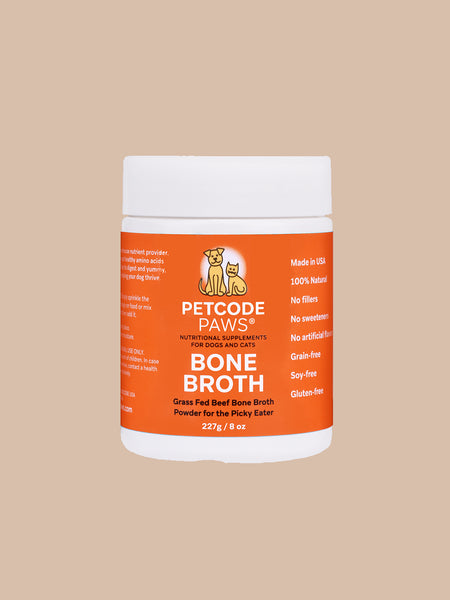 Grass-Fed Beef Bone Broth Nutritional Supplement for Dogs + Cats