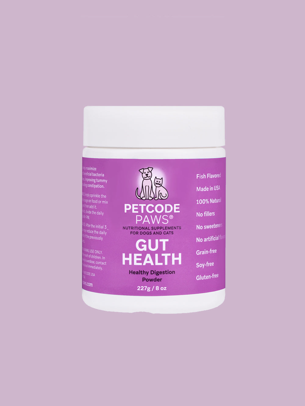 Gut Health Digestion Powder Nutritional Supplement for Dogs + Cats